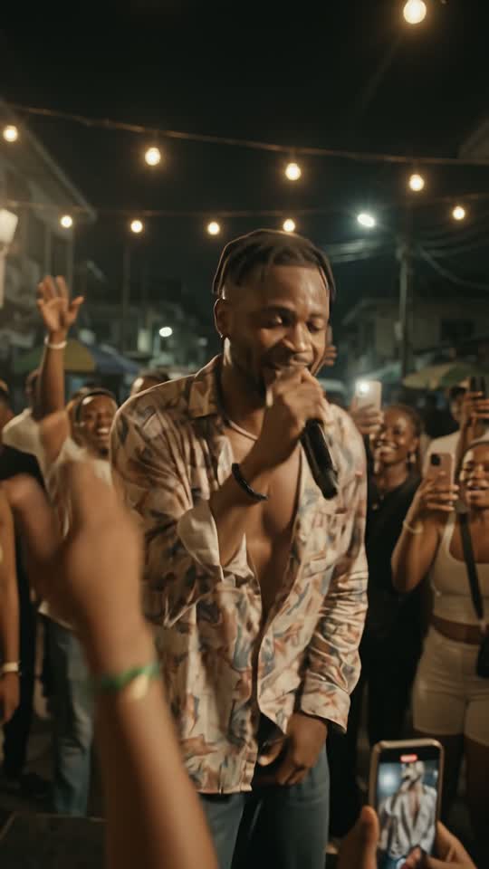 Ayo Beats performing Afrobeats